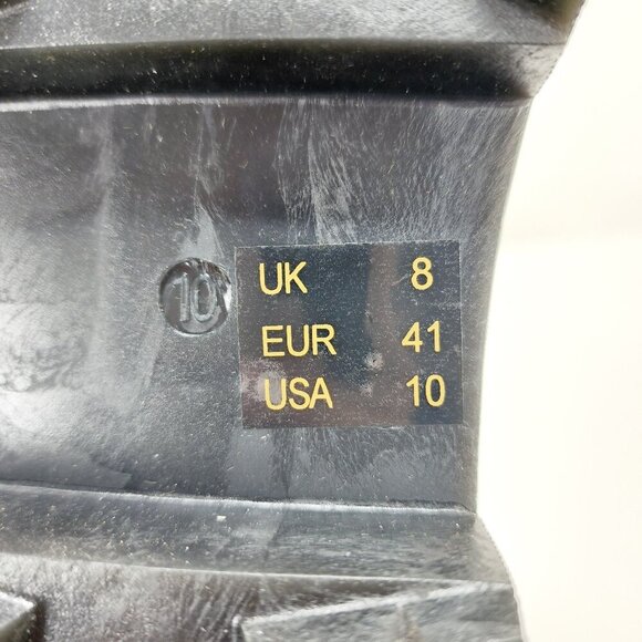 WOMENS Black Platform Chelsea Slip on Chunky Ankle Boots Size 10 - Picture 4 of 13